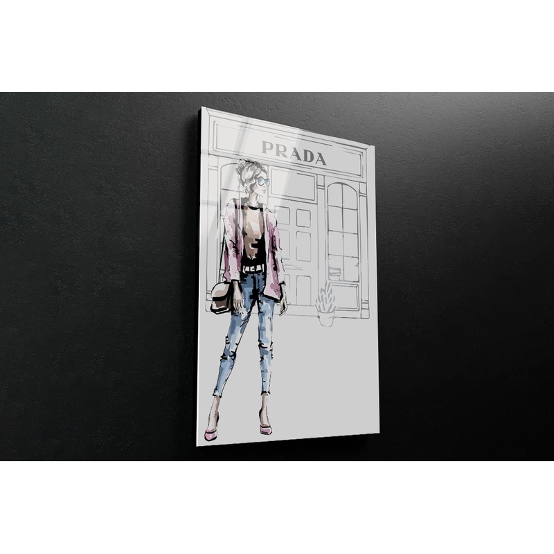 Fancy Girl Art 3D Design Acrylic Glass Print Tempered Glass Wall Art 100% Made in Australia Ready to Hang