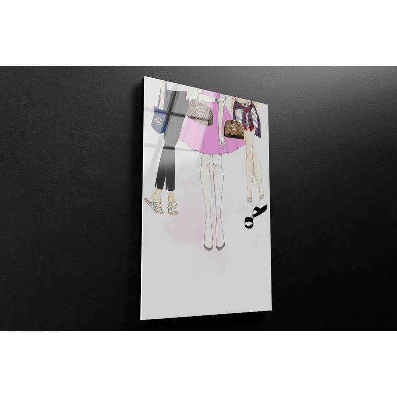 Fancy Girls Art 3D Design Acrylic Glass Print Tempered Glass Wall Art 100% Made in Australia Ready to Hang