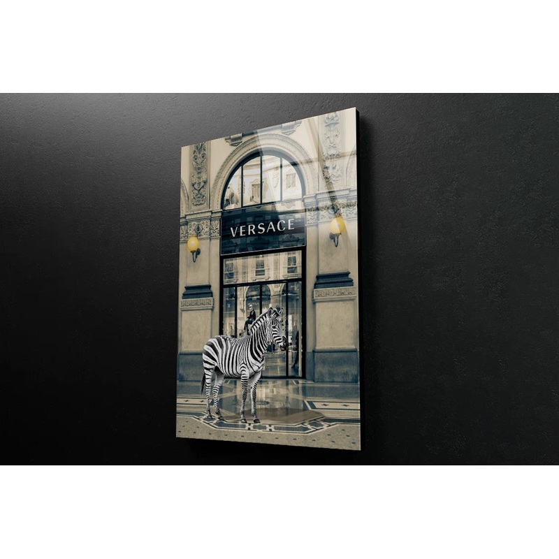 Fashion Store, Zebra 3D Design Acrylic Glass Print Tempered Glass Wall Art 100% Made in Australia Ready to Hang