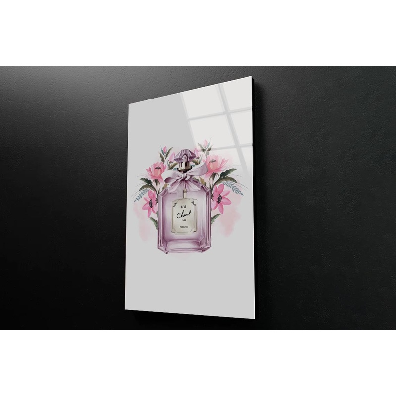 Pink Purple Perfume 3D Design Acrylic Glass Print Tempered Glass Wall Art 100% Made in Australia Ready to Hang