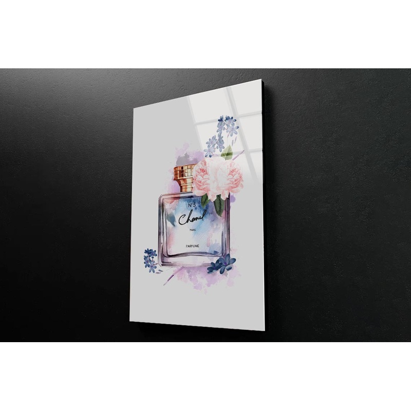 Purple Blue Perfume 3D Design Acrylic Glass Print Tempered Glass Wall Art 100% Made in Australia Ready to Hang