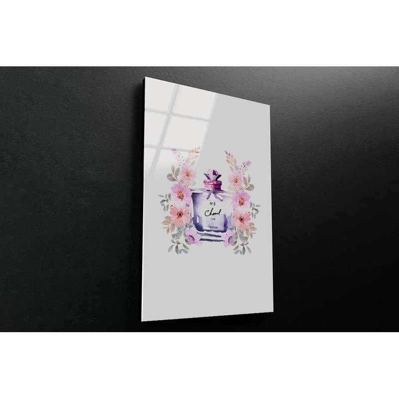 Purple Pink Perfume 3D Design Acrylic Glass Print Tempered Glass Wall Art 100% Made in Australia Ready to Hang