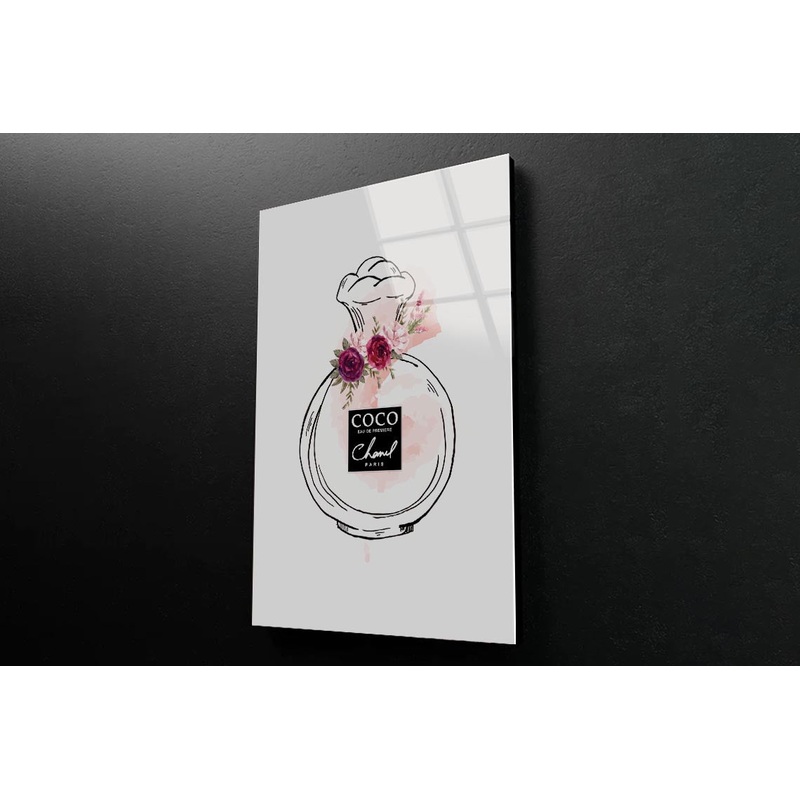Red Shade Perfume 3D Design Acrylic Glass Print Tempered Glass Wall Art 100% Made in Australia Ready to Hang