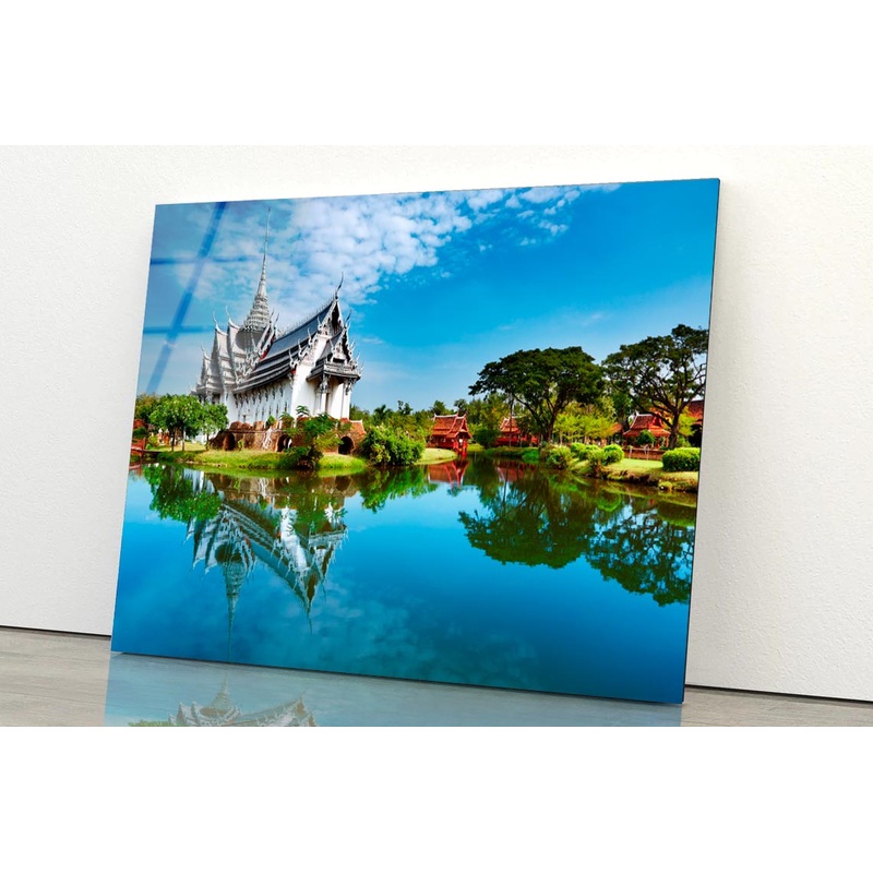 Sanphet Prasat Palace, Ancient City, Bangkok, Thailand Acrylic Glass Print Tempered Glass Wall Art 100% Made in Australia Ready to Hang