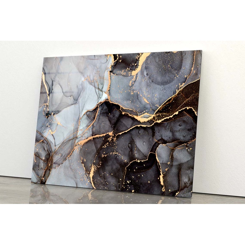 Snaking Metallic Swirls Acrylic Glass Print Tempered Glass Wall Art 100% Made in Australia Ready to Hang