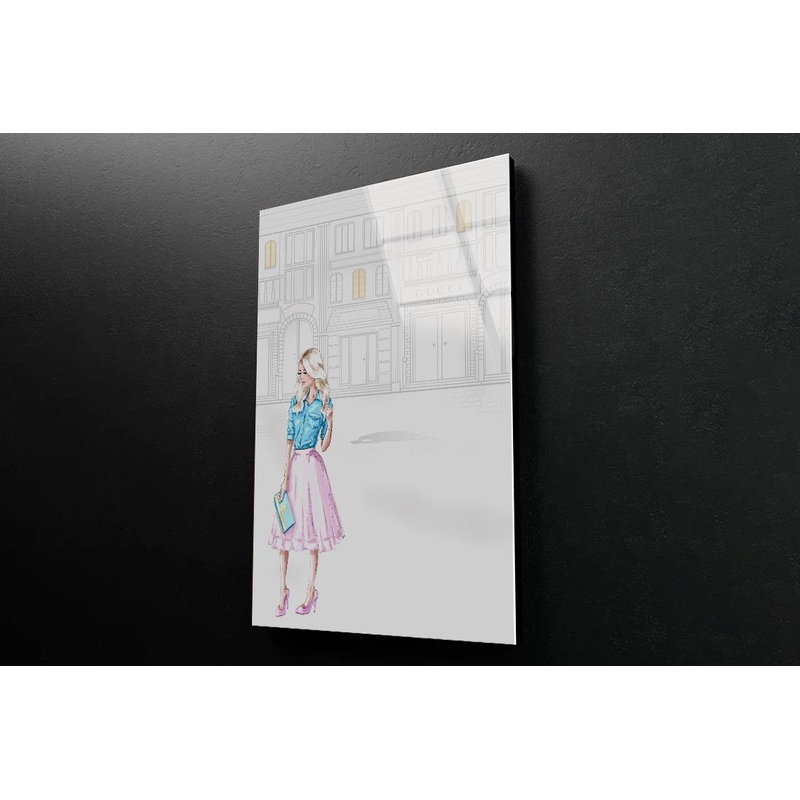 Stylish Woman 3D Design Acrylic Glass Print Tempered Glass Wall Art 100% Made in Australia Ready to Hang
