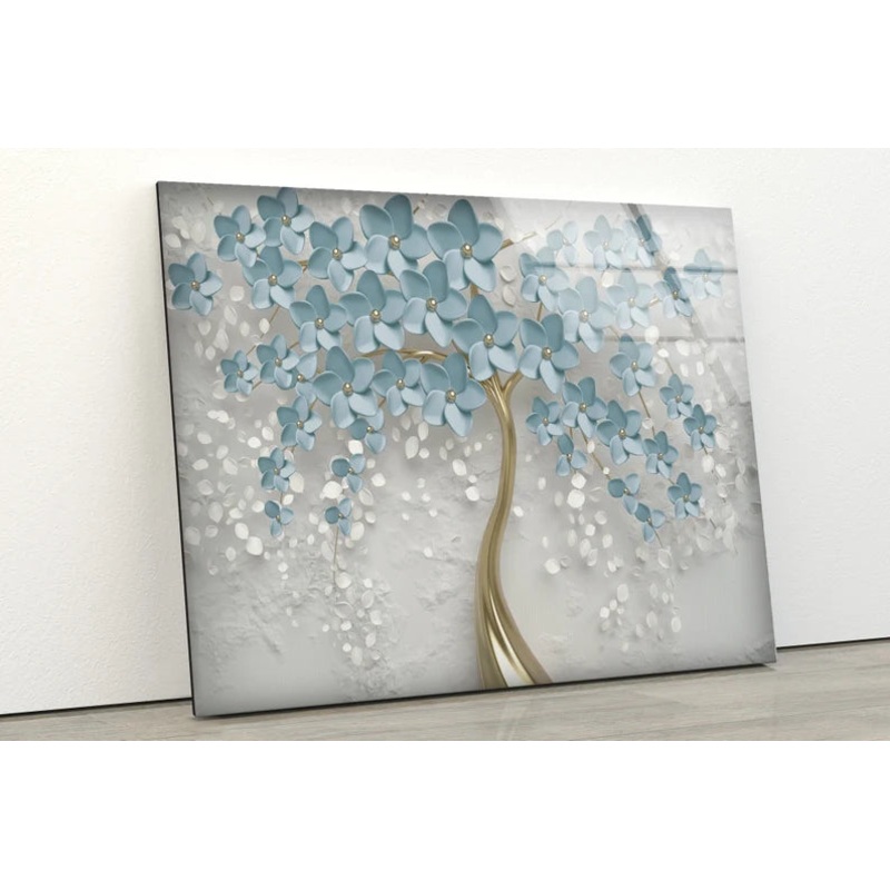 3D Flowers Acrylic Glass Print Tempered Glass Wall Art 100% Made in Australia Ready to Hang