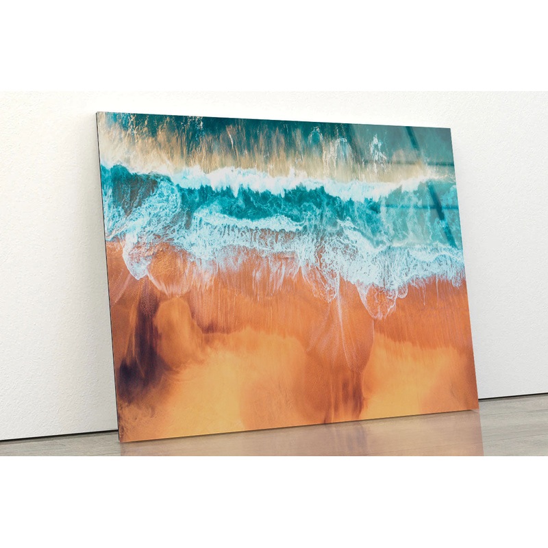 Aerial Australian Beach Acrylic Glass Print Tempered Glass Wall Art 100% Made in Australia Ready to Hang