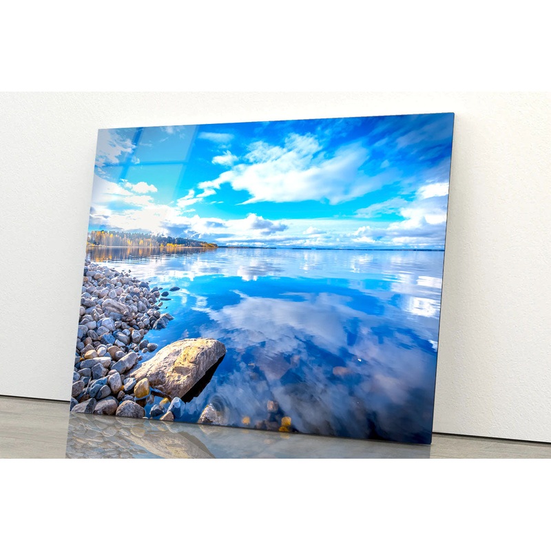 Autumn Lake View Acrylic Glass Print Tempered Glass Wall Art 100% Made in Australia Ready to Hang