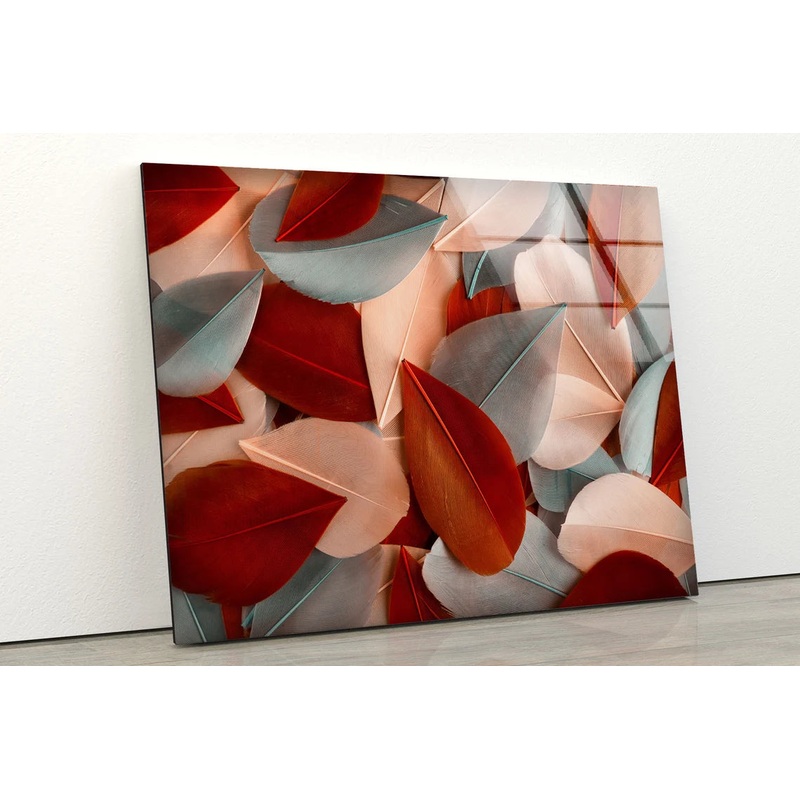Brown & Pink Leaves Photograph Acrylic Glass Print Tempered Glass Wall Art 100% Made in Australia Ready to Hang