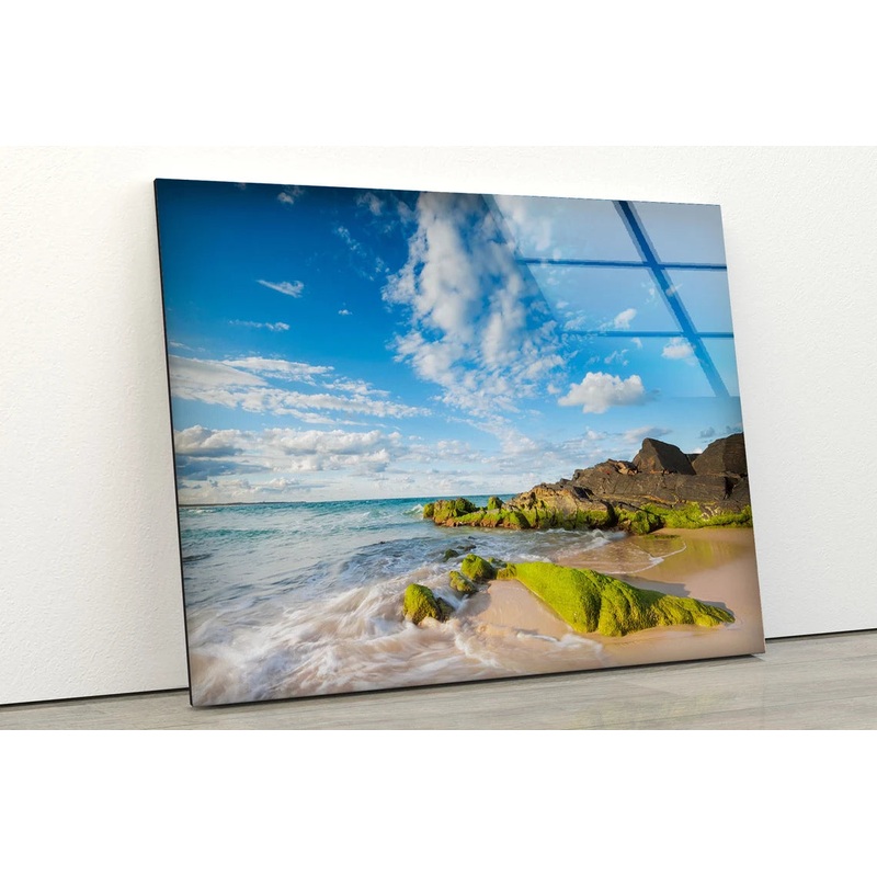 Sea & Mountain Scenery Photograph Acrylic Glass Print Tempered Glass Wall Art 100% Made in Australia Ready to Hang
