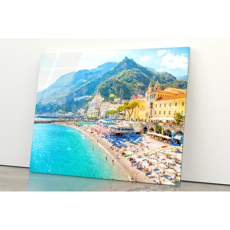 The Stunning Amalfi Coast Italy Acrylic Glass Print Tempered Glass Wall Art 100% Made in Australia Ready to Hang
