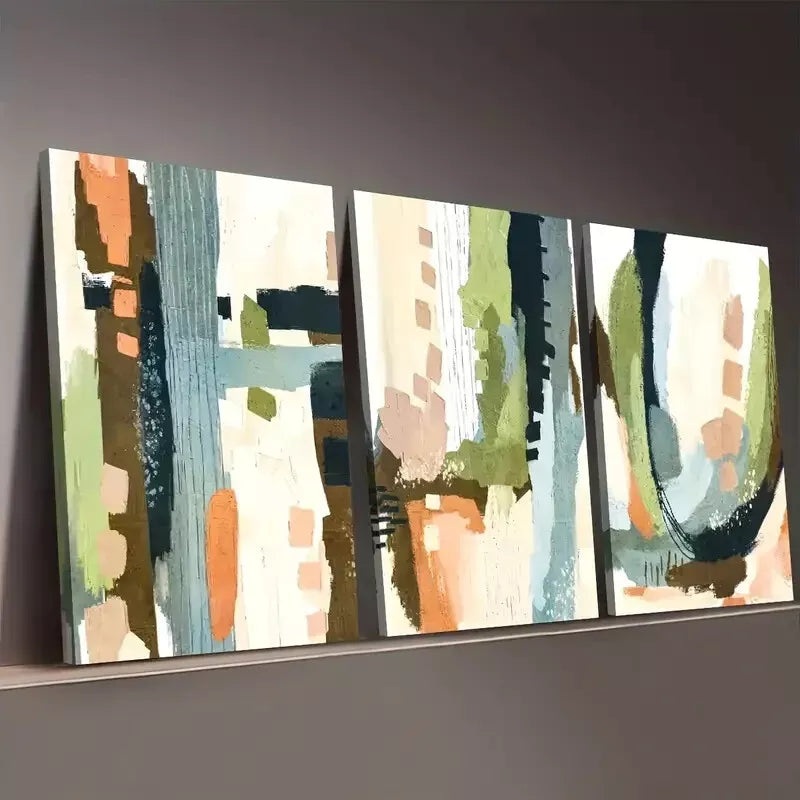 3pcs Artistic Modern Abstract Light Luxury Wall Art Set Canvas Framed 50x70cm - High Quality Print 100% Australian Made Wall Canvas Ready to Hang