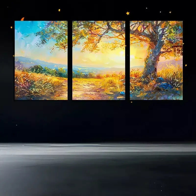 3pcs  Charming Pastoral Canvas  Wall Art Set Canvas Framed 50x70cm - High Quality Print 100% Australian Made Wall Canvas Ready to Hang