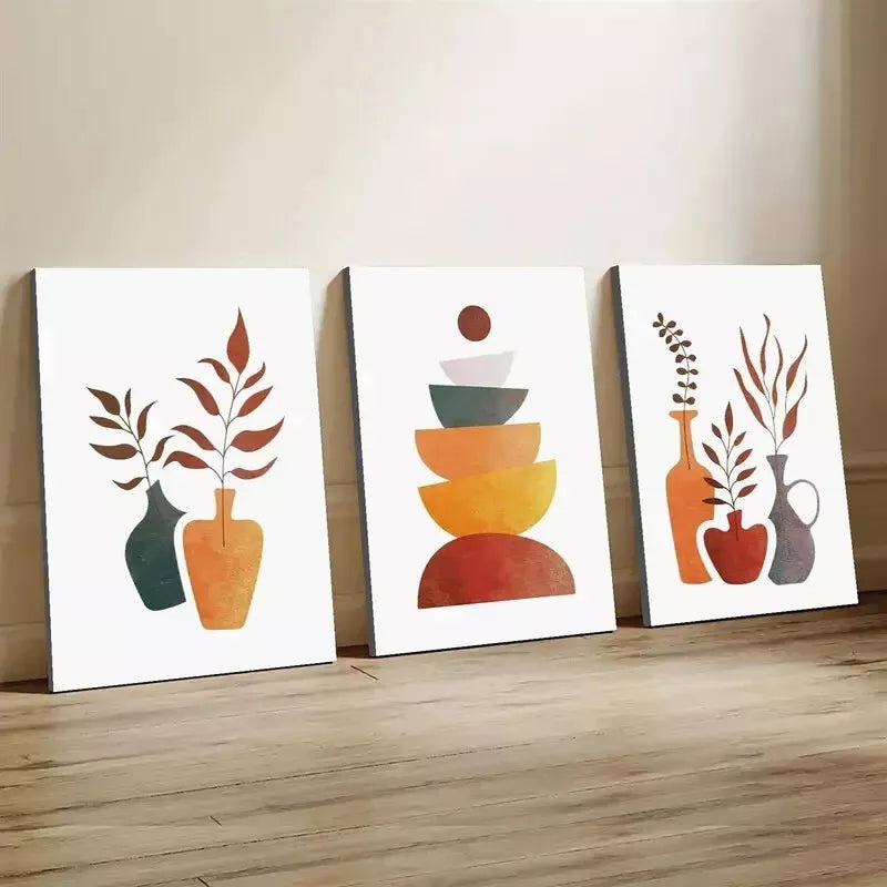 3pcs Modern Elegant Aesthetic Kitchen  Art Set Canvas Framed 50x70cm -  High Quality Print 100% Australian Made Wall Canvas Ready to Hang