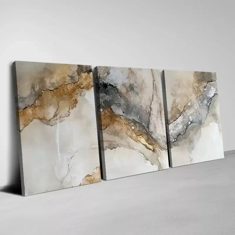 3pcs  Modern Abstract Charming Texture Art Set Canvas Framed 50x70cm -  High Quality Print 100% Australian Made Wall Canvas Ready to Hang