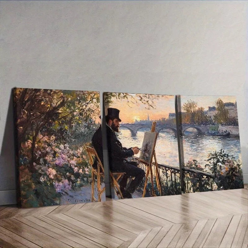 3pcs  Featuring An Artist In His Late Thirties  Wall Art Set Canvas Framed 50x70cm -  High Quality Print 100% Australian Made Wall Canvas Ready to Hang