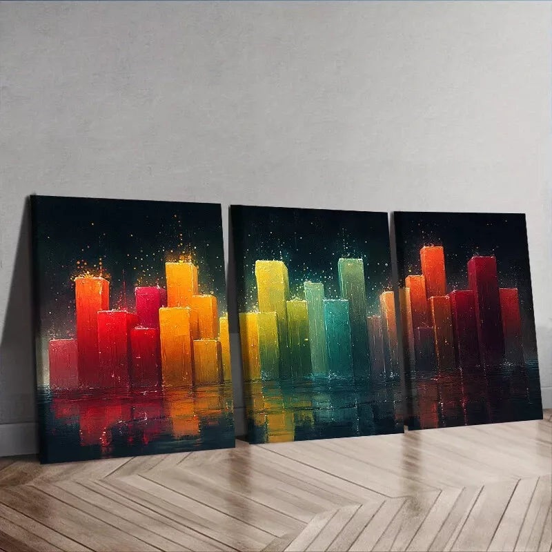 3pcs Modern Art Deco Graffiti Wall Art Canvas Wall Art Set Canvas Framed 50x70cm -  High Quality Print 100% Australian Made Wall Canvas Ready to Hang