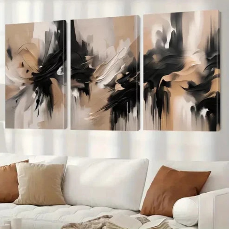 3pcs Abstract Canvas   Wall Art Set Canvas Framed 50x70cm - High Quality Print 100% Australian Made Wall Canvas Ready to Hang