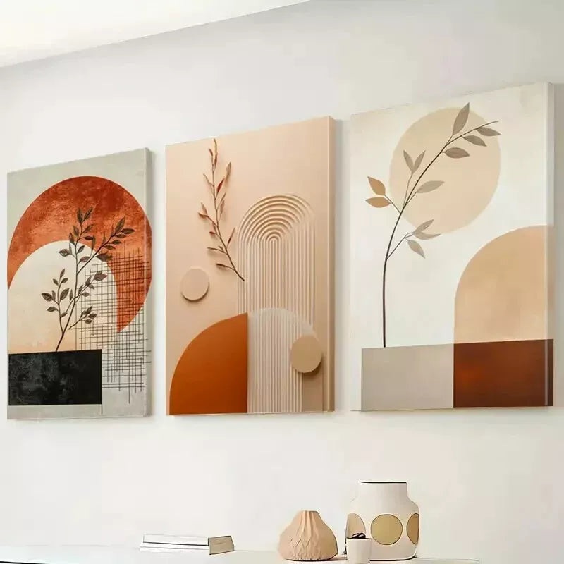 3pcs   Abstract Landscape Wall Art Set Canvas Framed 50x70cm - High Quality Print 100% Australian Made Wall Canvas Ready to Hang