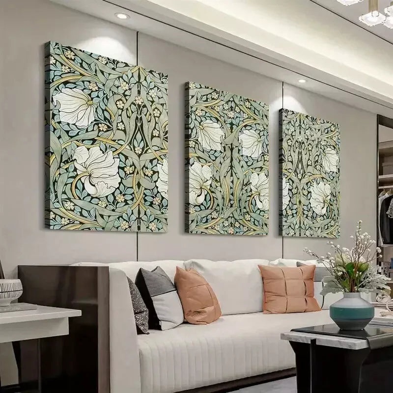 3pcs Abstract Nature Floral  Wall Art Set Canvas Framed 50x70cm - High Quality Print 100% Australian Made Wall Canvas Ready to Hang