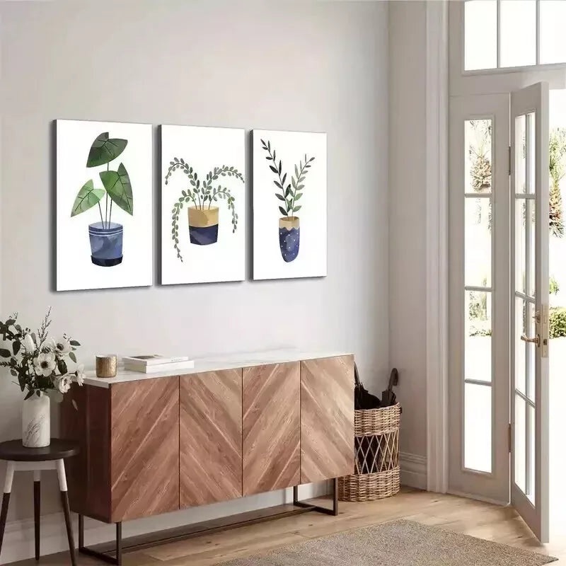 3pcs  Cactus & Succulent   Wall Art Set Canvas Framed 50x70cm - High Quality Print 100% Australian Made Wall Canvas Ready to Hang