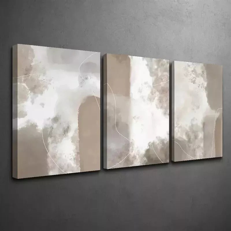 3pcs Elegant Marshland, Bohemian Wall Art Set Canvas Framed 50x70cm - High Quality Print 100% Australian Made Wall Canvas Ready to Hang