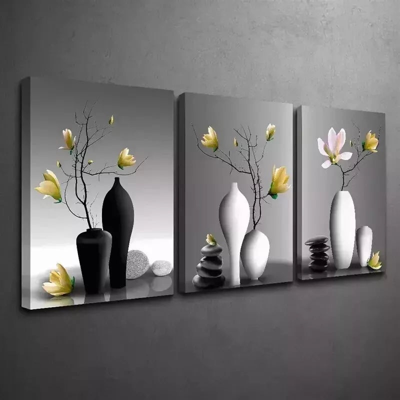 3pcs  Elegant orchid  Canvas Wall Art Set Canvas Framed 50x70cm - High Quality Print 100% Australian Made Wall Canvas Ready to Hang