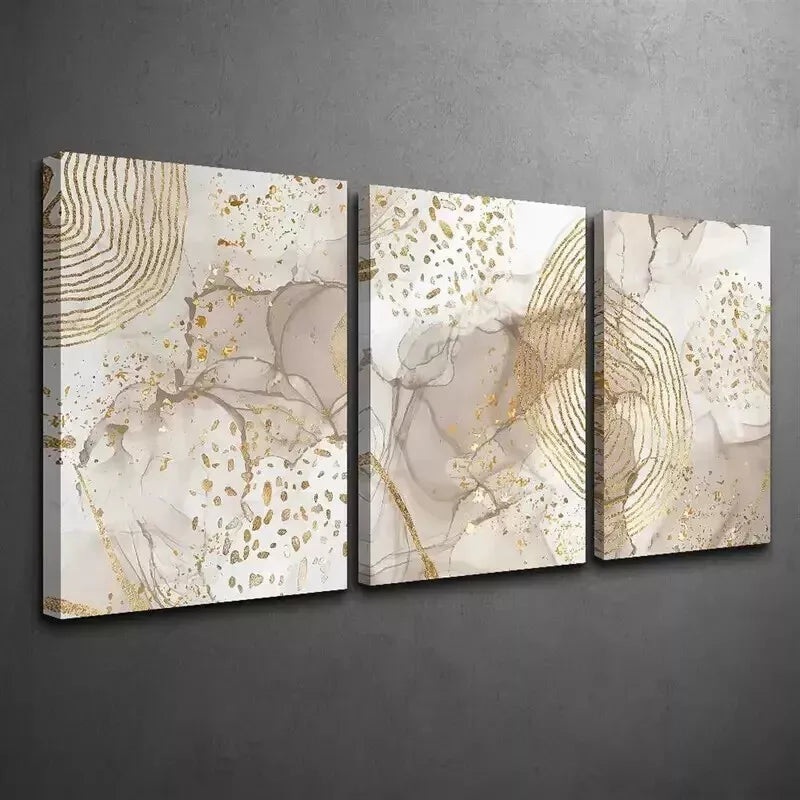 3pcs Marble  Wall Art Set Canvas Framed 50x70cm - High Quality Print 100% Australian Made Wall Canvas Ready to Hang