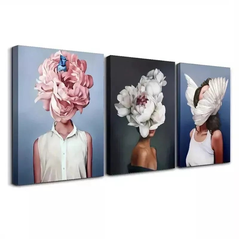 3pcs  Vintage Abstract Canvas Wall Art Set Canvas Framed 50x70cm - High Quality Print 100% Australian Made Wall Canvas Ready to Hang