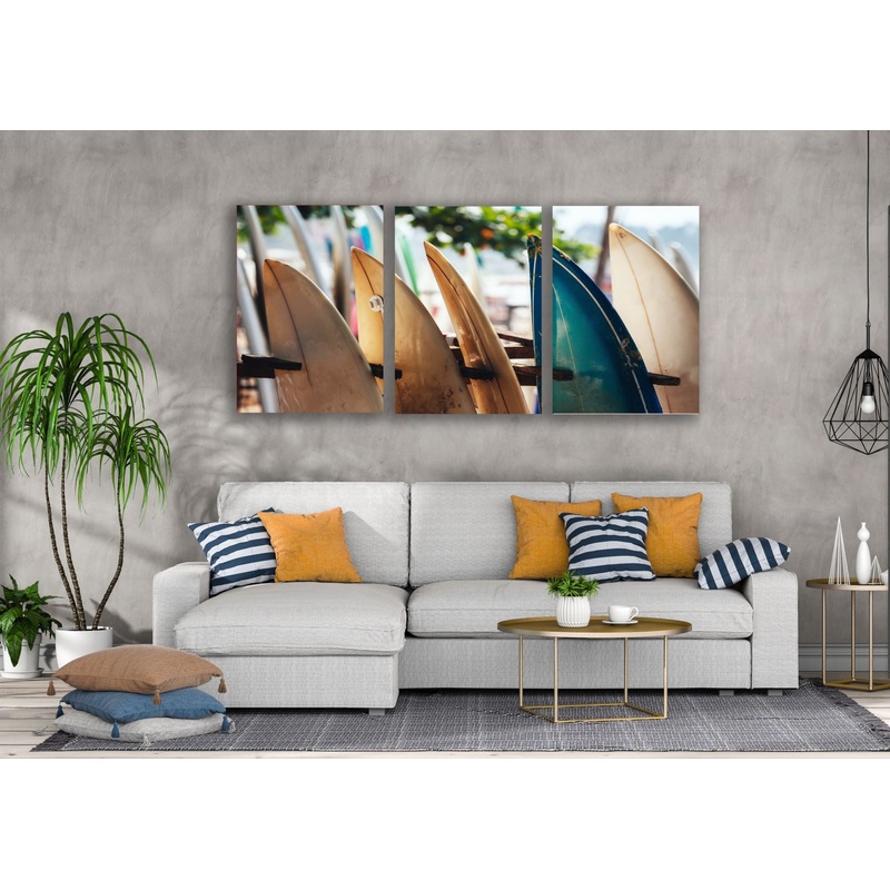 3 Set of Surf Boards Closeup Photograph High Quality Print 100% Australian Made Wall Canvas Ready to Hang