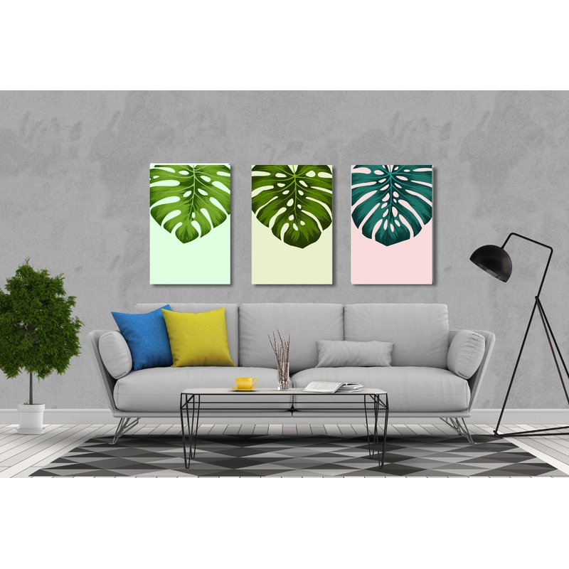 3 Set of Watercolour Leaves Stunning High Quality Print 100% Australian Made
