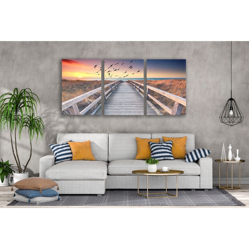 3 Set of Wooden Bridge & Nature View High Quality Print 100% Australian Made Wall Canvas Ready to Hang