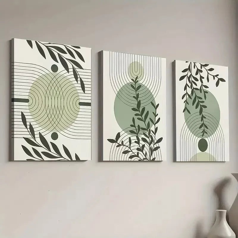 3pcs Bohemian Style Abstract Geometric Art Set Canvas Framed 50x70cm -  High Quality Print 100% Australian Made Wall Canvas Ready to Hang