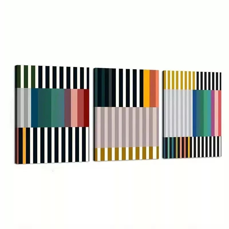 3pcs Modern & Art Deco Style Line Wall Art Set Canvas Framed 50x70cm - High Quality Print 100% Australian Made Wall Canvas Ready to Hang