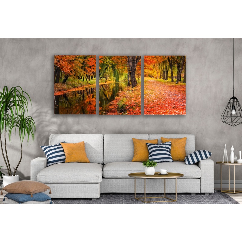 3 Set of Autumn Forest Photograph High Quality Print 100% Australian Made Wall Canvas Ready to Hang