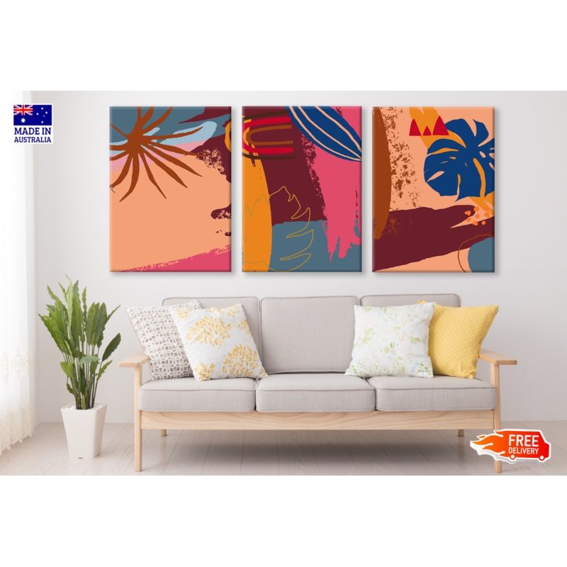 3 Set of Graffiti Art High Quality print 100% Australian made wall Canvas ready to hang