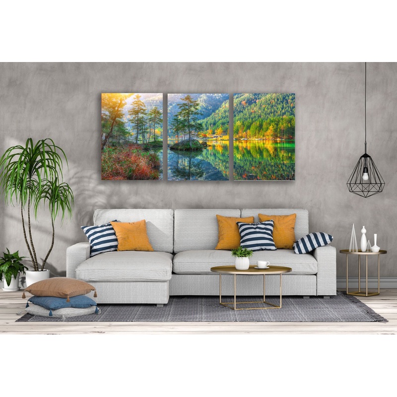3 Set of :Lake & Forest Scenery Photograph High Quality Print 100% Australian Made Wall Canvas Ready to Hang