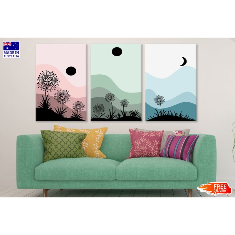 3 Set of Minimalist Nature Art High Quality Print 100% Australian Made Wall Canvas Ready to Hang