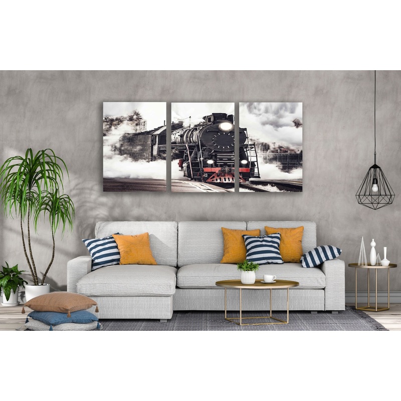 3 Set of Steam Train Photograph High Quality Print 100% Australian Made Wall Canvas Ready to Hang