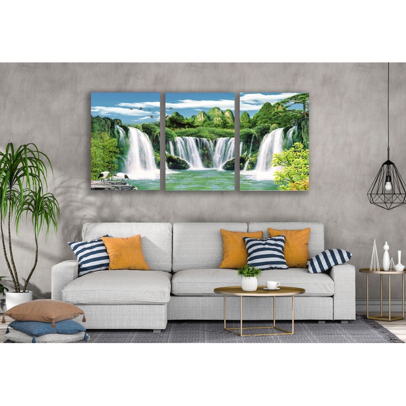 3 Set of Stunning Waterfall Scenery Photograph High Quality Print 100% Australian Made Wall Canvas Ready to Hang