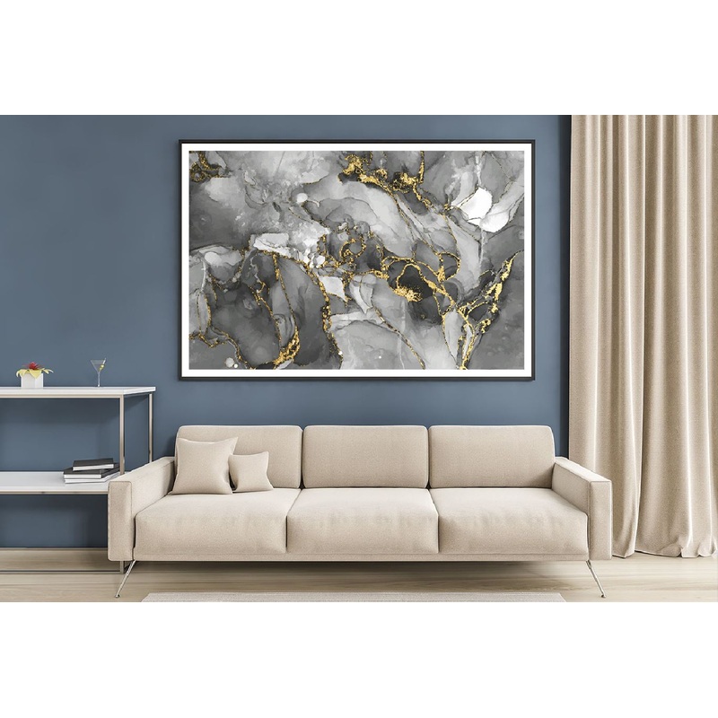 Black & Gold Splash Abstract Design Home Decor Premium Quality Poster Print Choose Your Sizes