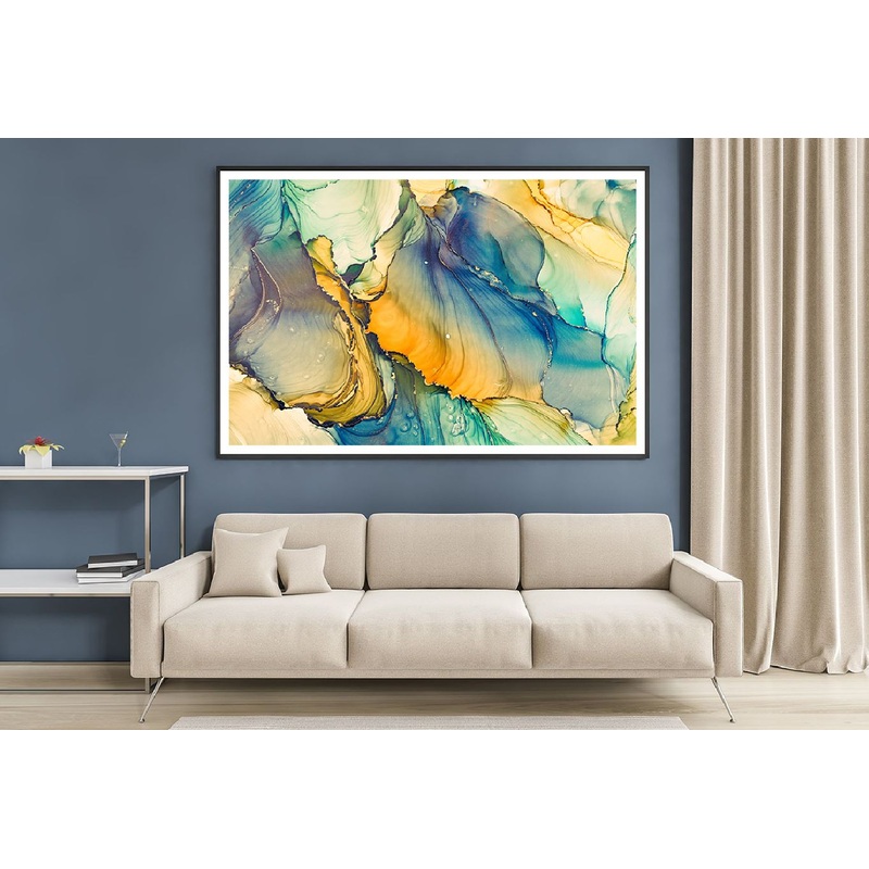Blue Green & Yellow Abstract Design Home Decor Premium Quality Poster Print Choose Your Sizes