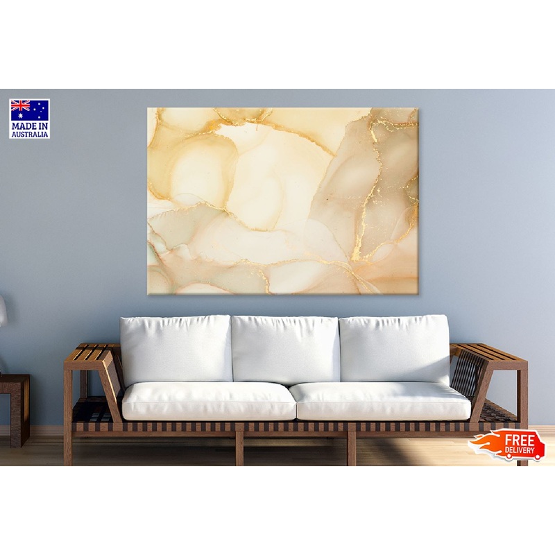 Brown & Gold Abstract Art Design Print 100% Australian Made