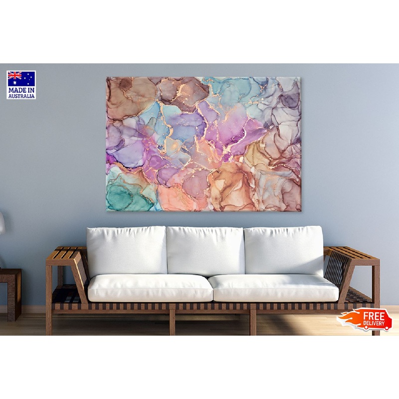 Colorful Marble Texture Abstract Design Print 100% Australian Made