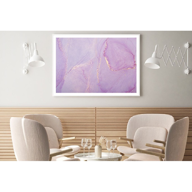 Pink & Gold Abstract Fluid Design Home Decor Premium Quality Poster Print Choose Your Sizes