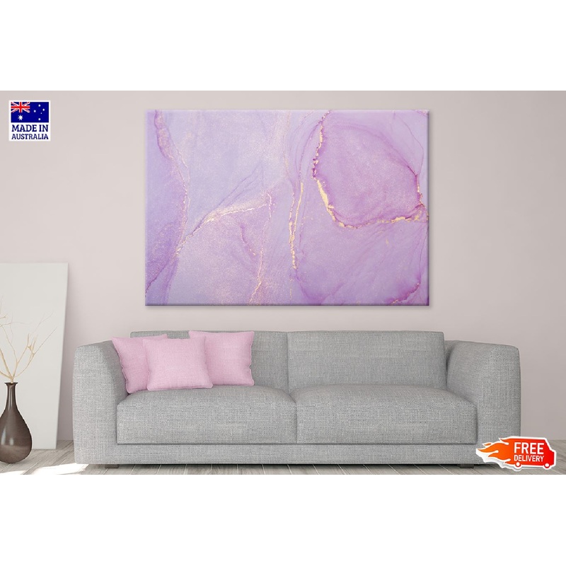 Pink & Gold Abstract Fluid Design Print 100% Australian Made