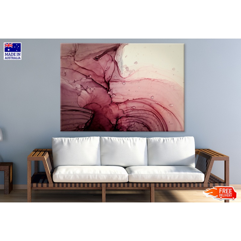 Pink & White Abstract Design Print 100% Australian Made