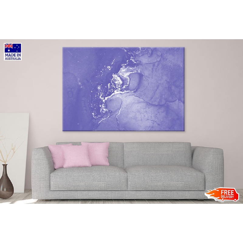 Purple & White Abstract Fluid Design Print 100% Australian Made