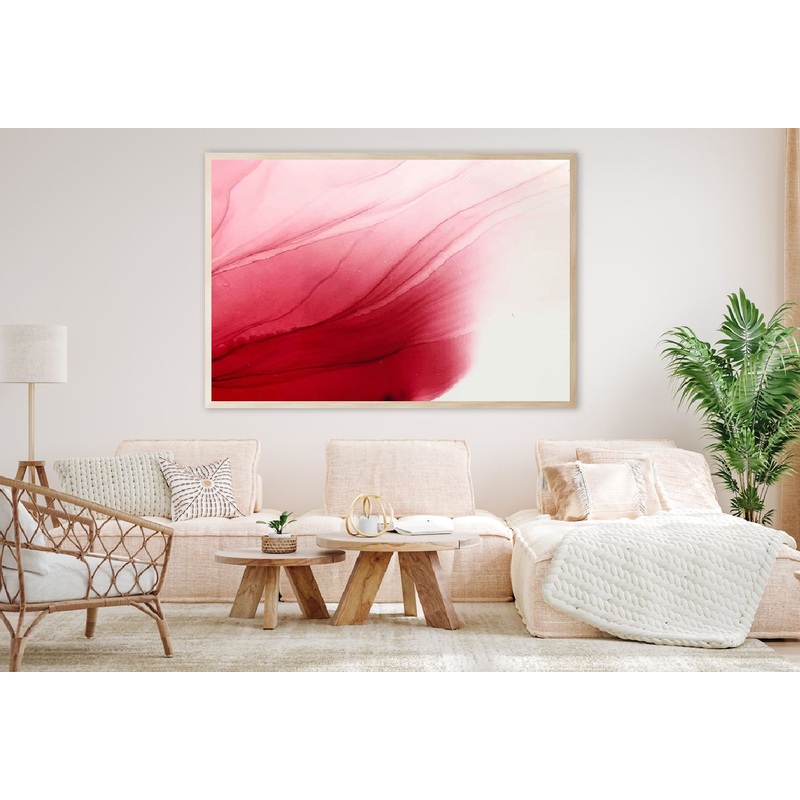 Red Pink Fluid Abstract Design Home Decor Premium Quality Poster Print Choose Your Sizes